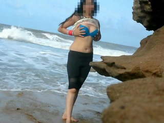 Real Indian Swinger Couple Pankhuri Kunal at Beach: X rated movie 86