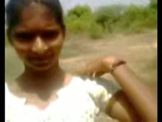 Indian Teen Village mistress Sucking prick Outdoors