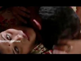 Indian Mallu Aunty X rated movie bgrade mov with boobs press scene At Bedroom - Wowmoyback